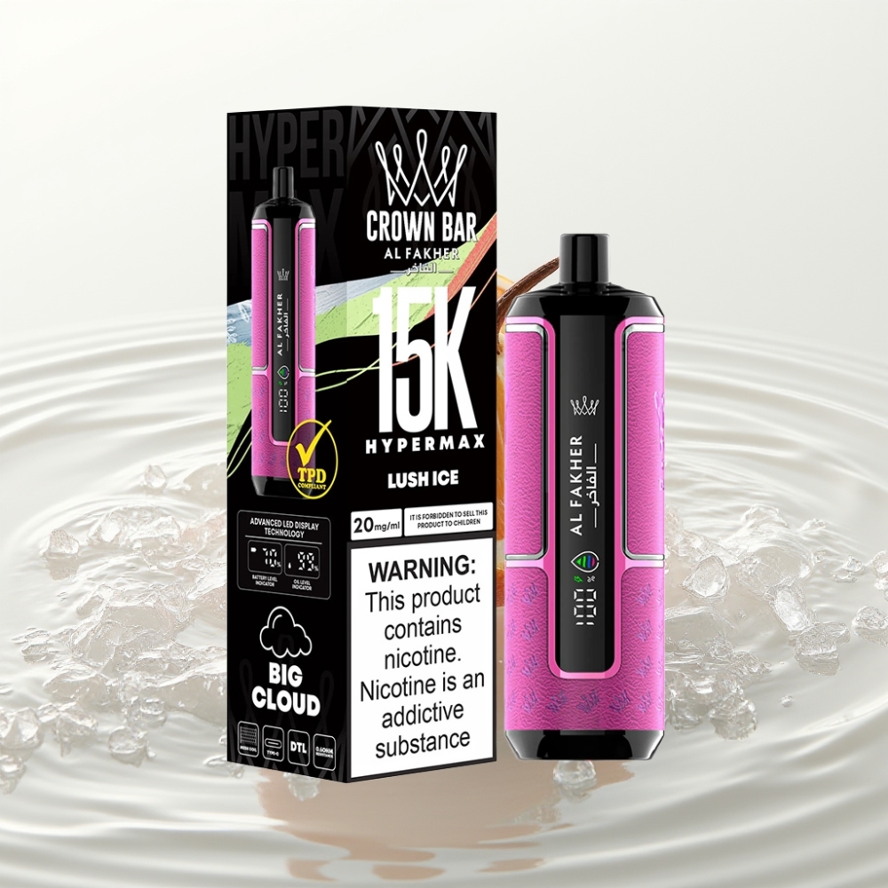 Al Fakher Crown Bar 15K Hypermax 22ml 600mAh Type-C Lucht Ijs Wegwerp Vape Kit