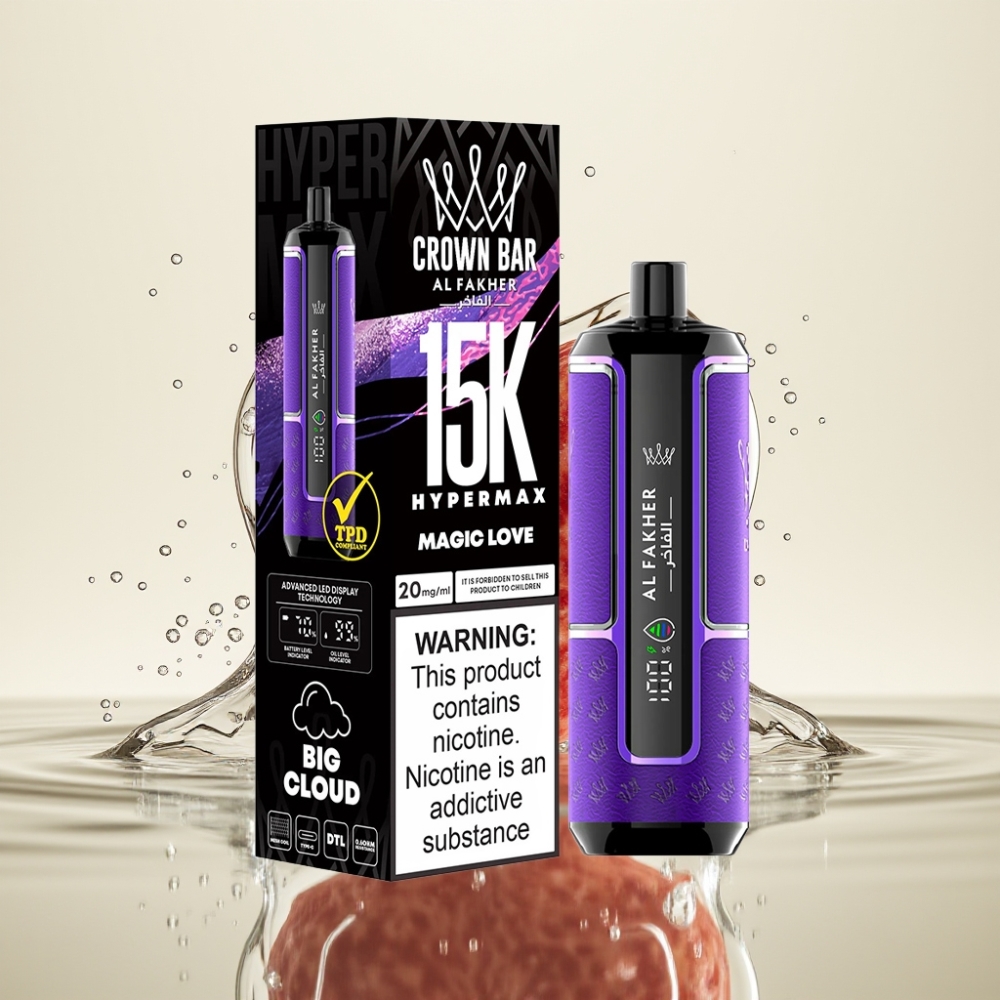 Al Fakher Crown Bar 15K Hypermax 22ml 6mg Magische Liefde Wegwerp Vape Kit