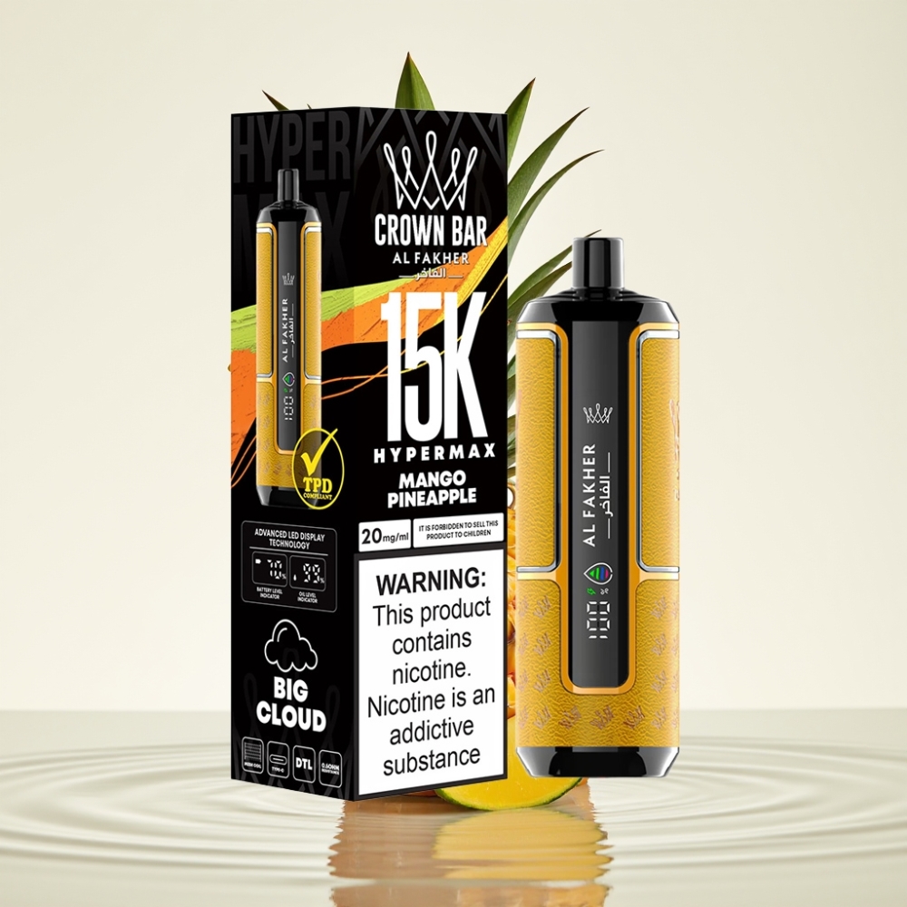 Al Fakher Crown Bar 15K Hypermax Disposable 22ml 6mg Mango Ananas