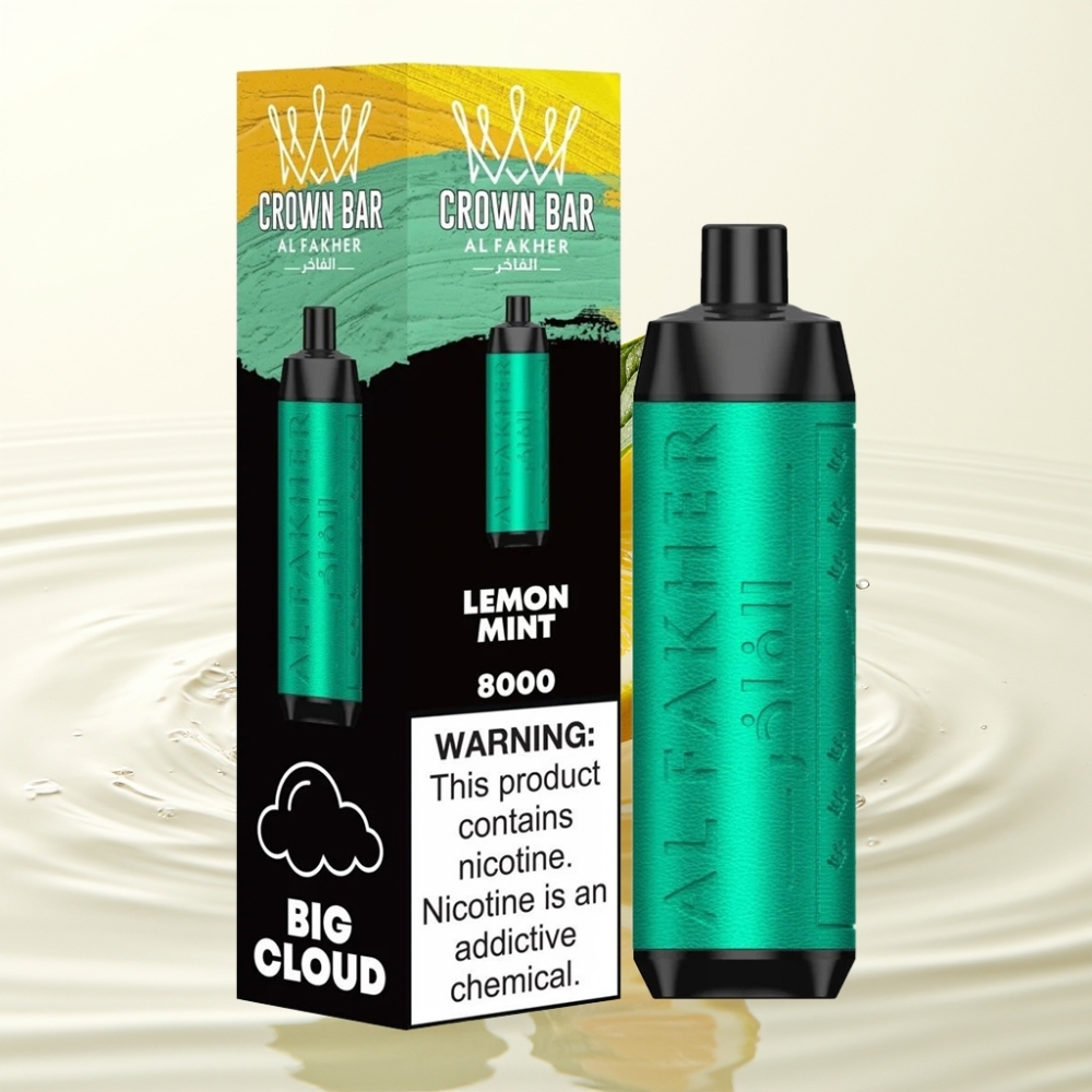 Al Fakher Crown Bar 8000 Crystal 18ml 5mg Citroen Munt Wegwerp Vape