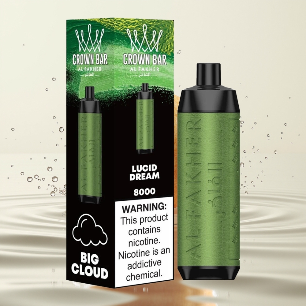 Al Fakher Crown Bar 8000 Crystal 18ml 5mg Lucide Droom Wegwerp Vape