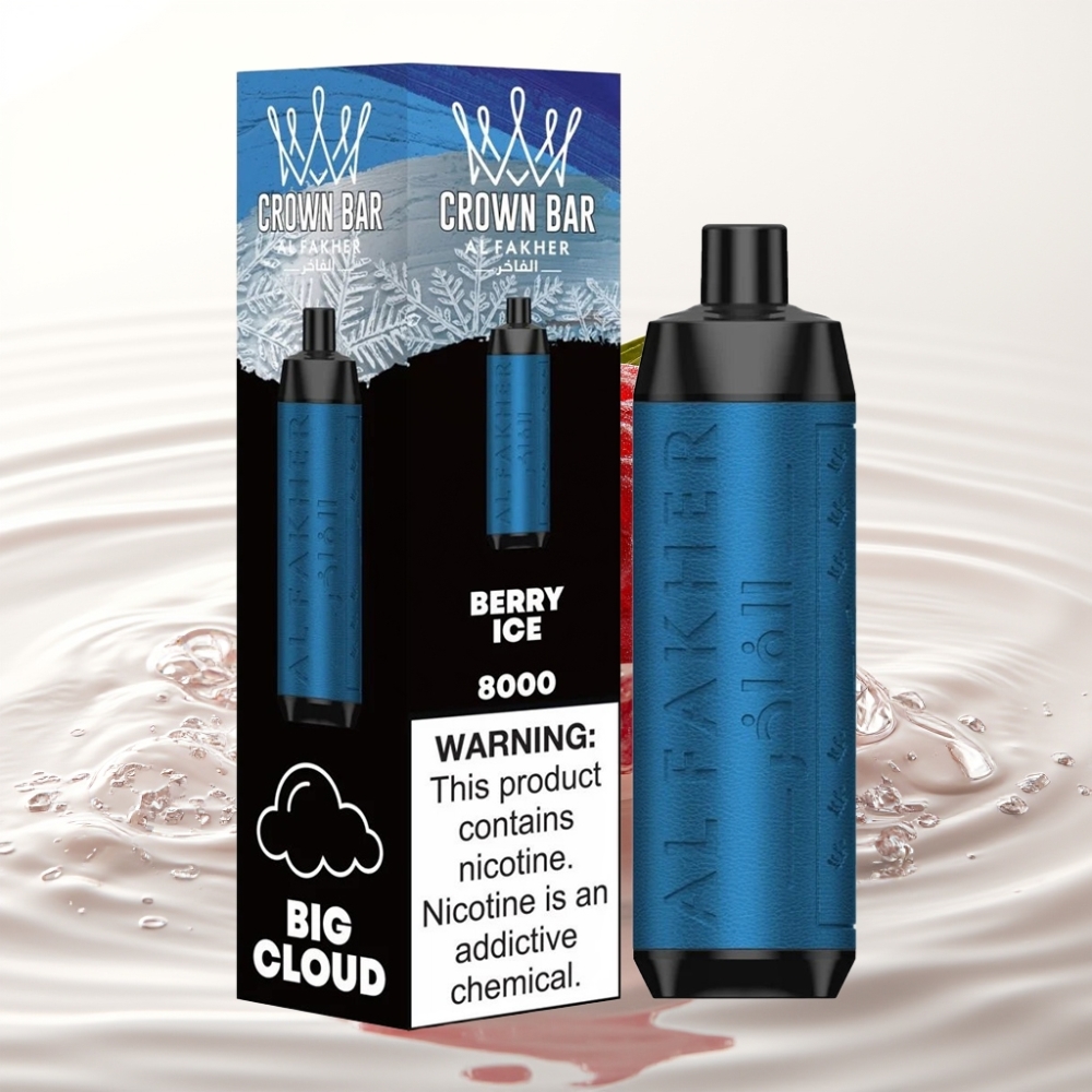 Al Fakher Crown Bar 8000 Crystal Wegwerp Vape Bes-Ijs 18ml 5mg 600mAh