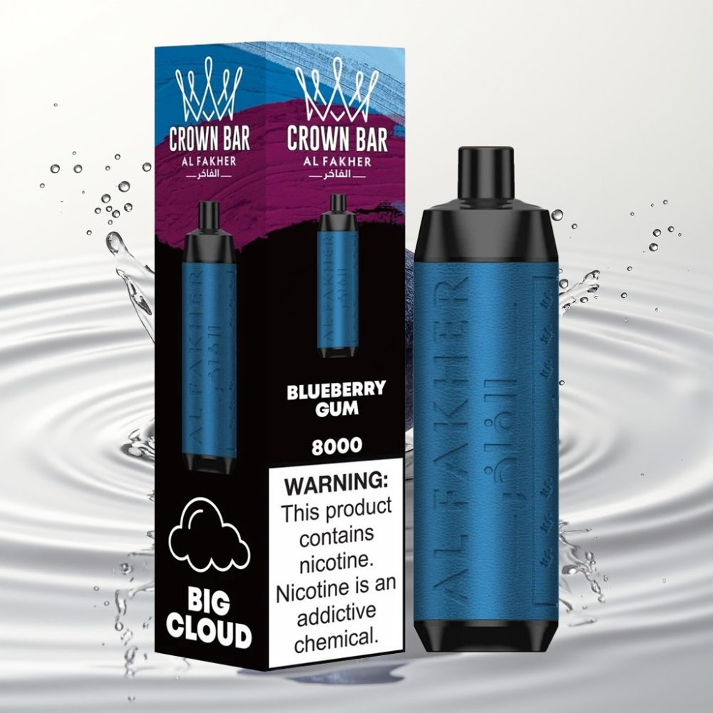 Al Fakher Crown Bar 8000 Crystal Wegwerp Vape Blauwe Bommen 18ml 5mg 600mAh
