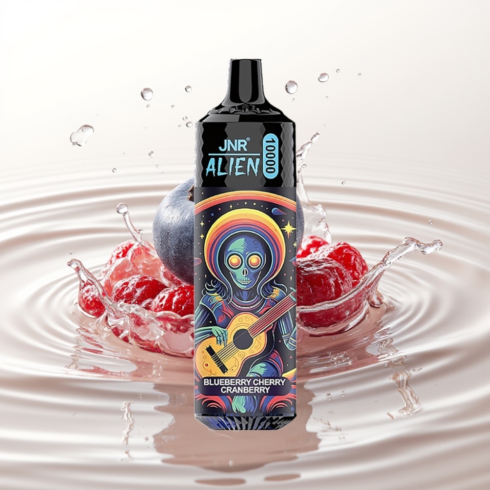 JNR Alien 10000 Puffs 20ml Blauwe Bes Kers Cranberry LED Sporty Design Type-C