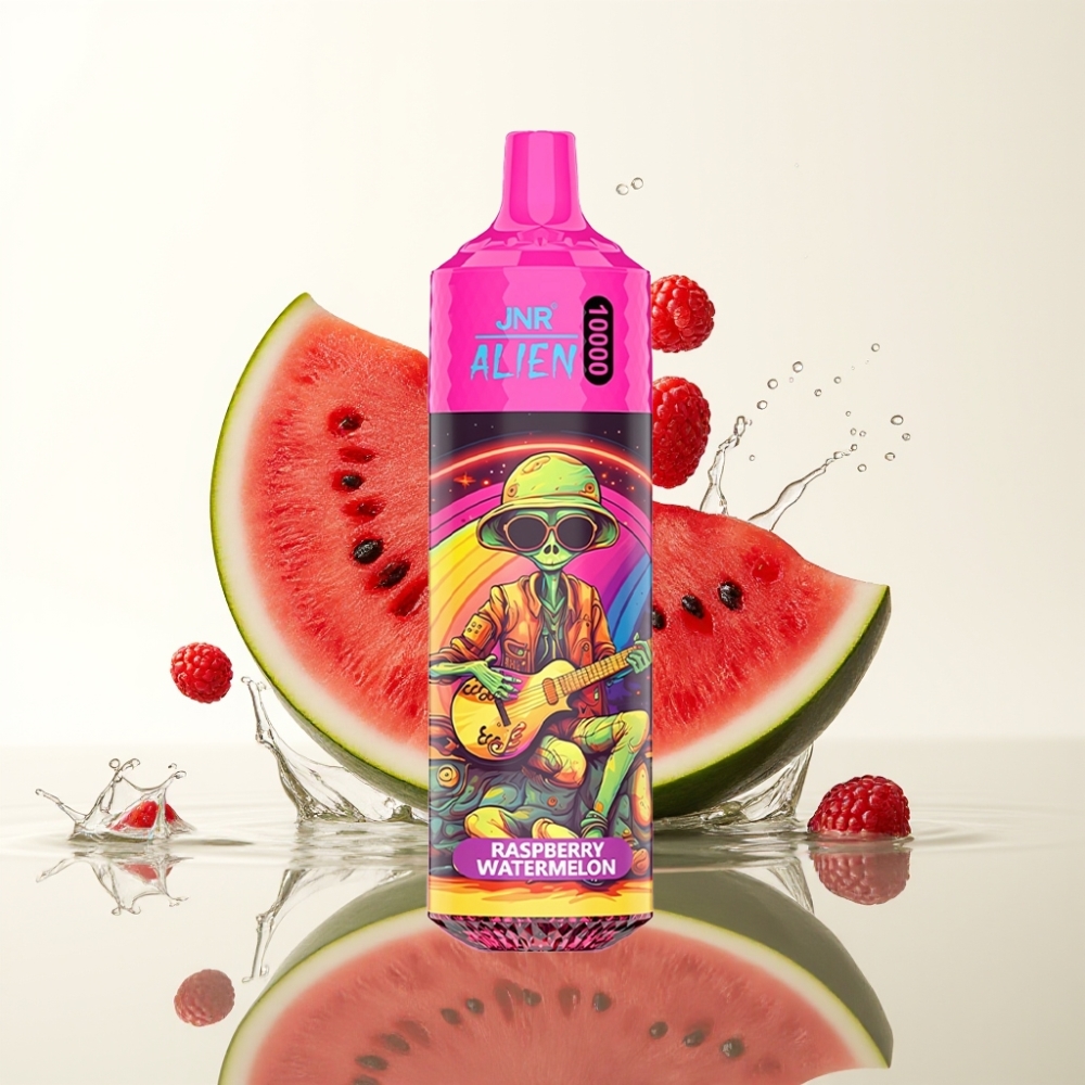 JNR Alien 10000 Puffs 20ml Framboos Watermeloen RGB LED Type-C