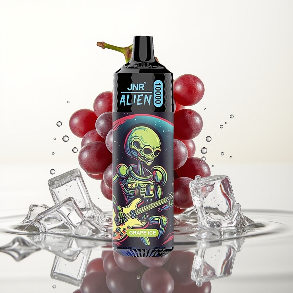 JNR Alien 10000 Puffs 850mAh Grape Ice RGB LED Sporty Design