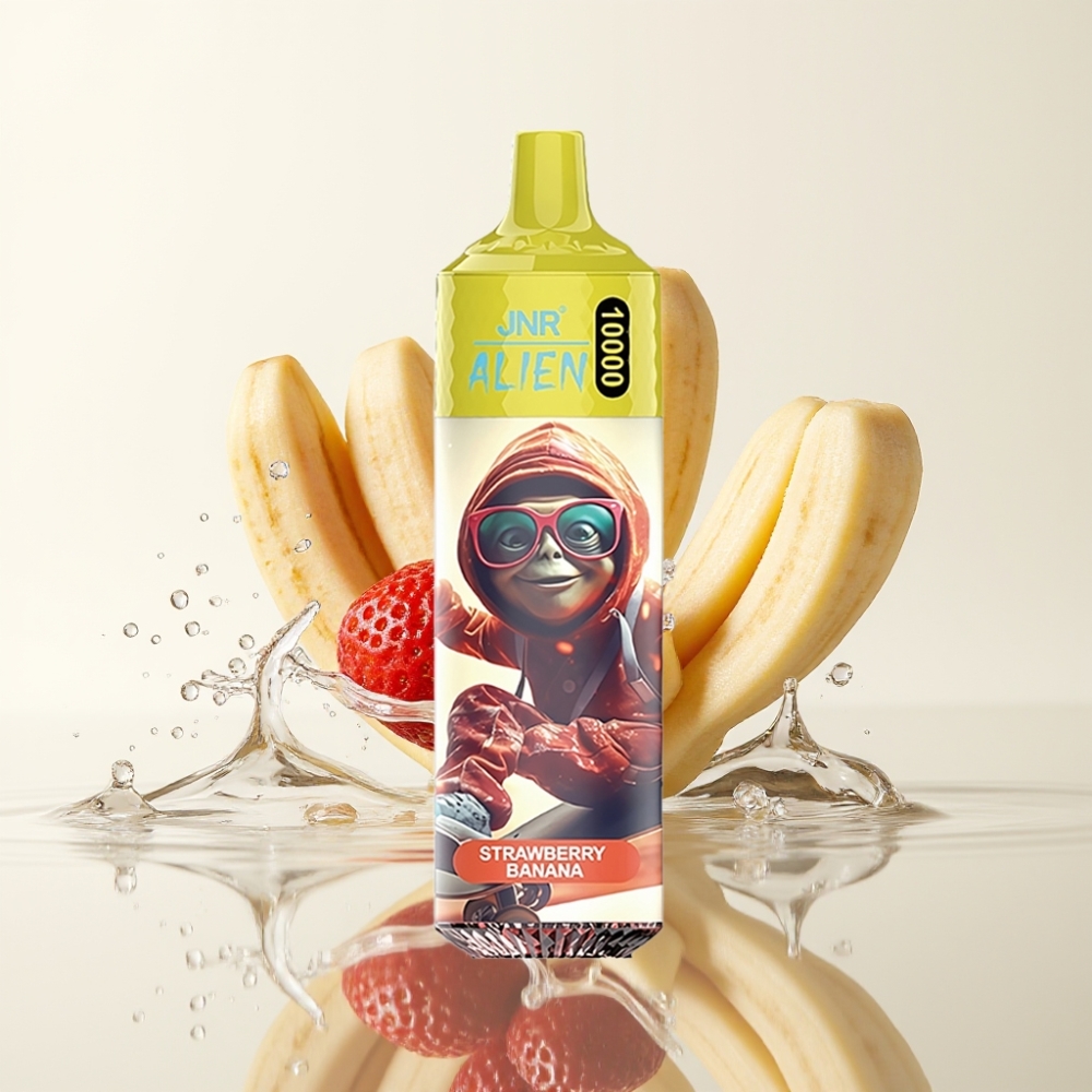 JNR Alien 10000 Puffs 850mAh RGB LED Aardbei Banaan