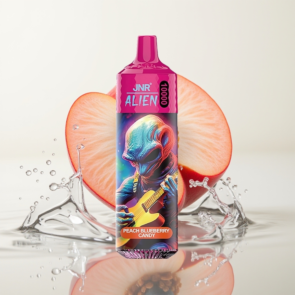JNR Alien 10000 Puffs 850mAh RGB Peach Blauwe Bes Snoep Sport Design 20ml