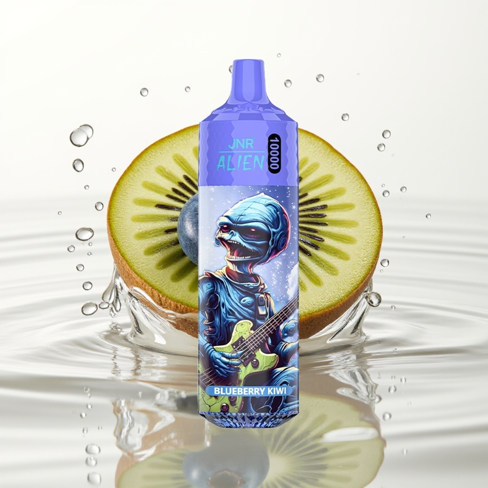JNR Alien 10000 Puffs 850mAh Type-C LED Blauwe Bes Kiwi