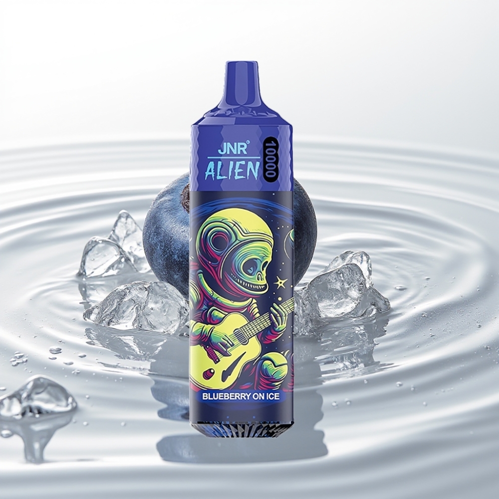 JNR Alien 10000 Puffs 850mAh Type-C RGB Blauwe Bes Met IJs