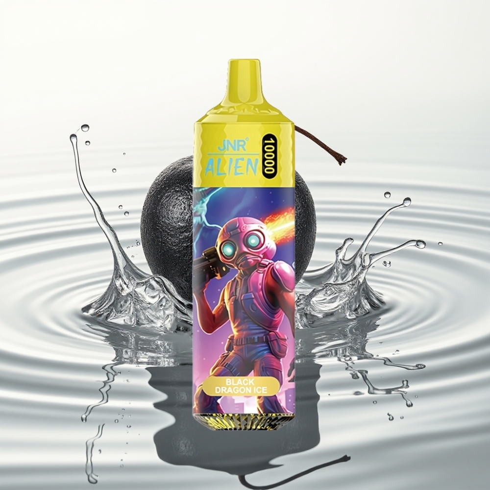 JNR Alien 10000 Puffs 850mAh Zwarte Draak Ijs Type-C RGB