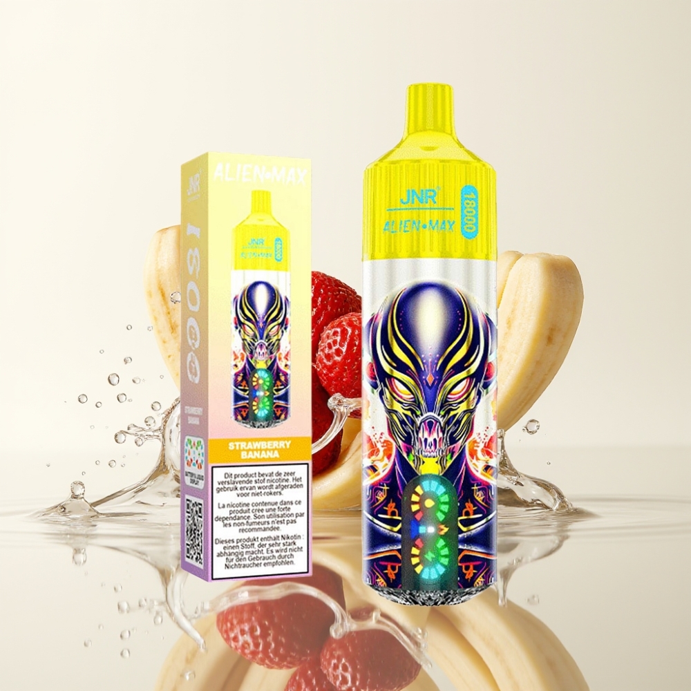 JNR Alien Max 18000 Puffs Smart LED Dual Mesh Aardbei Banaan