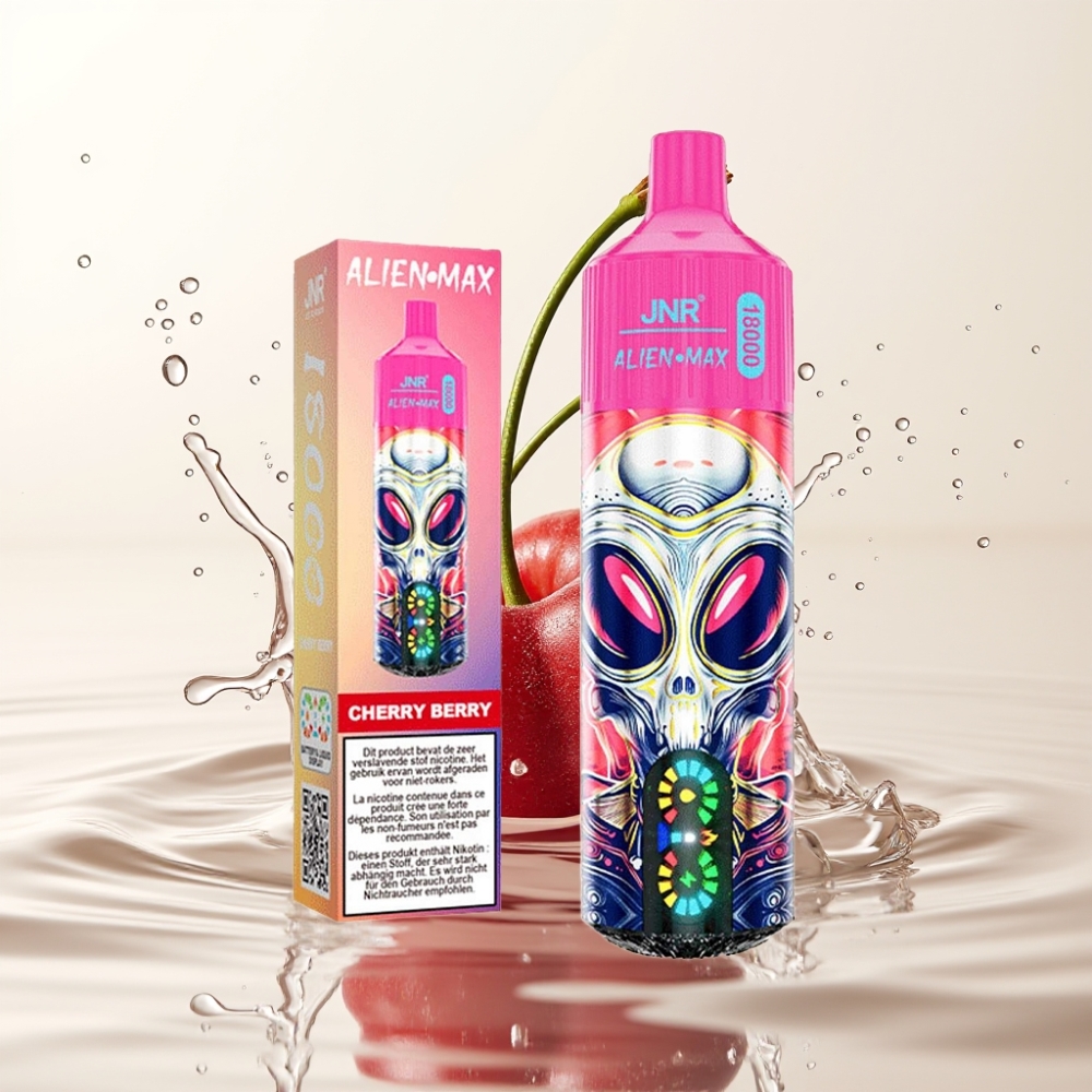 JNR Alien Max 18000 Puffs Smart LED Dual Mesh Cherry Berry