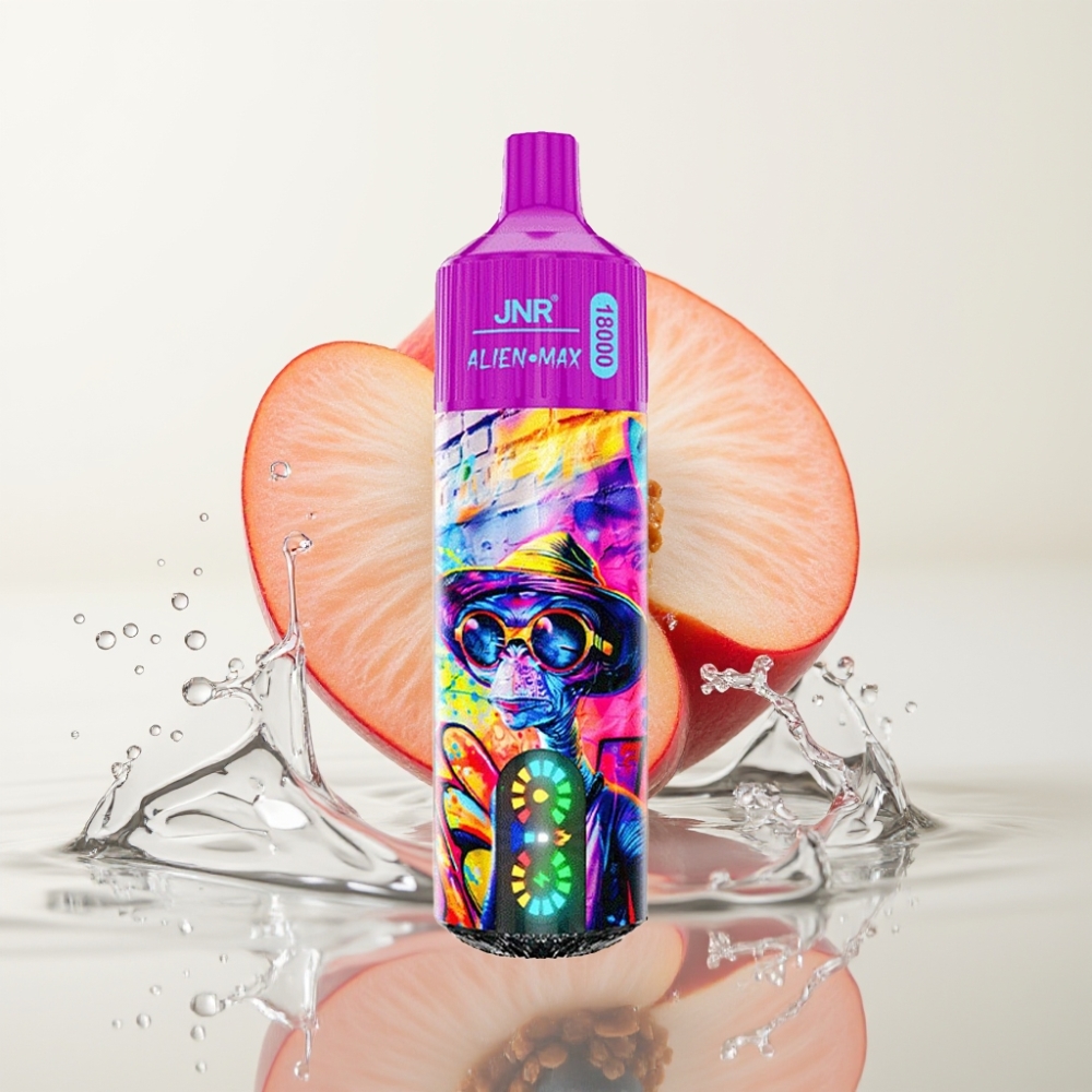 JNR Alien Max 18000 Puffs Smart LED Dual Mesh Peach Blueberry Candy 28ml