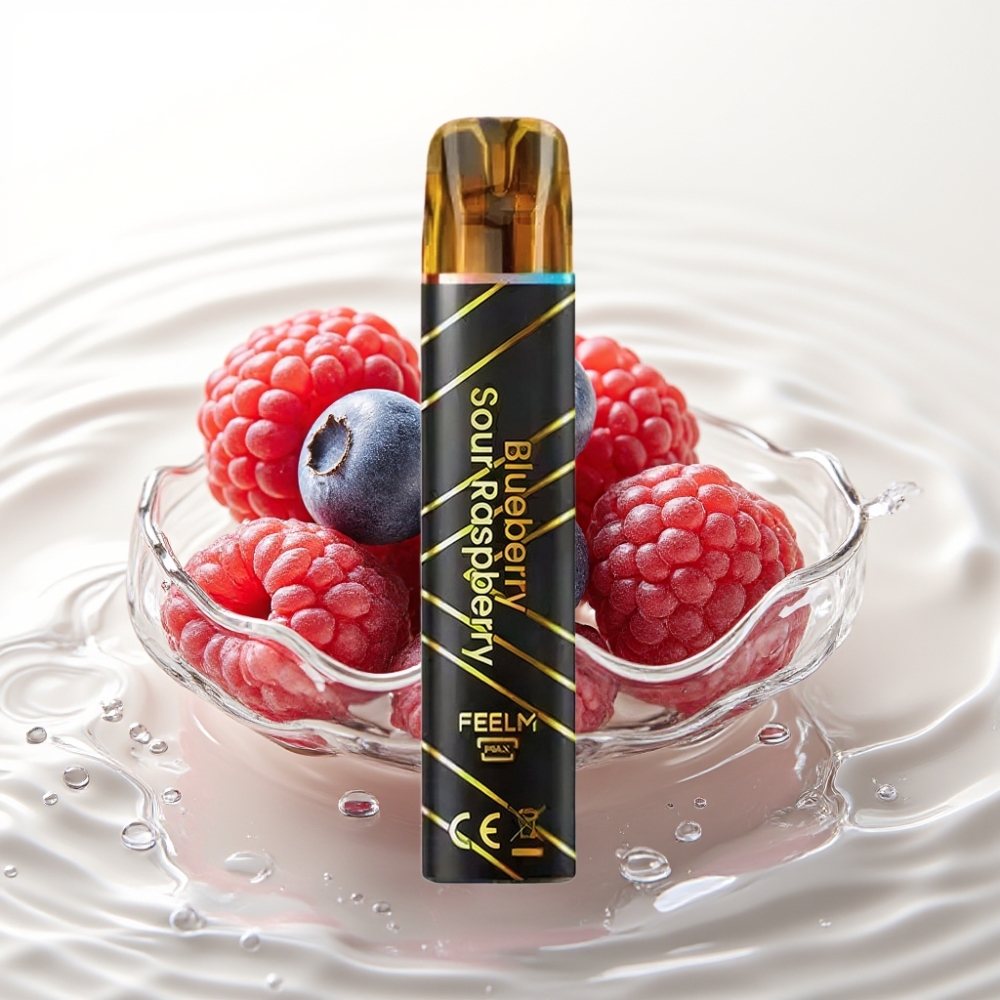 JNR Black&Golden 800 Puffs Wegwerp Vape Blauwe Bes Zure Framboos 550mAh 2ml TPD