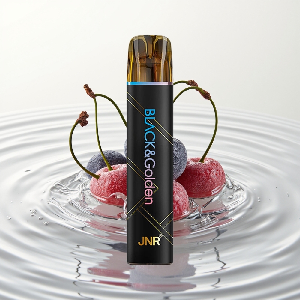 JNR Black&Golden 800 Puffs Wegwerp Vape Blauwe Framboos Kers 550mAh 2% Nicotine TPD