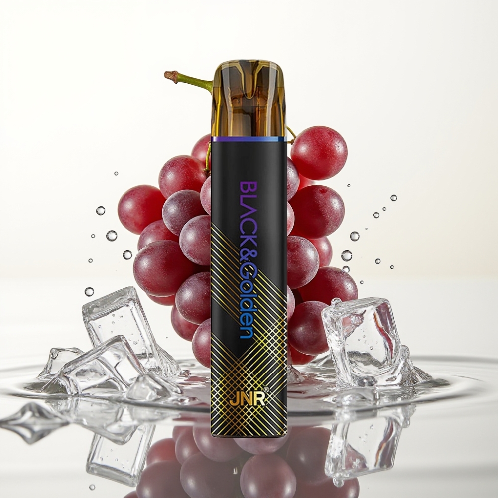 JNR Black&Golden 800 Puffs Wegwerp Vape Druivenijs 550mAh 2ml TPD