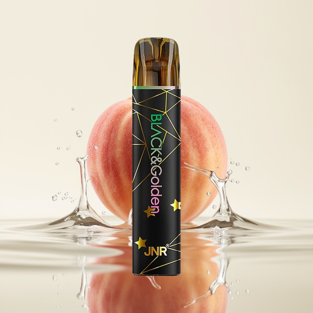JNR Black&Golden 800 Puffs Wegwerp Vape Fruit Perzik 550mAh 2ml TPD