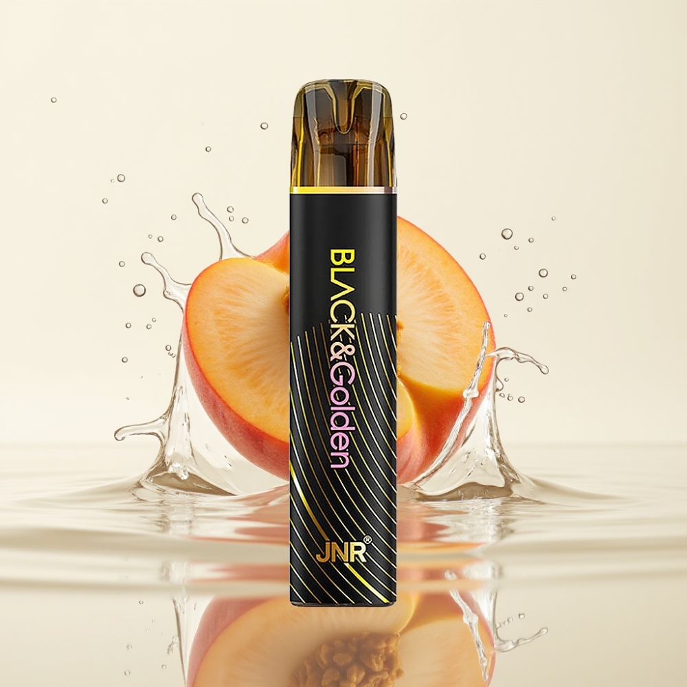 JNR Black&Golden 800 Puffs Wegwerp Vape Perzik Mango 550mAh TPD 2%
