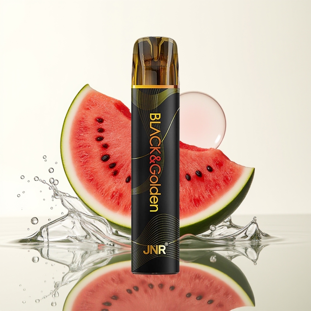 JNR Black&Golden 800 Puffs Wegwerp Vape Watermeloen Bubble Gum 550mAh TPD
