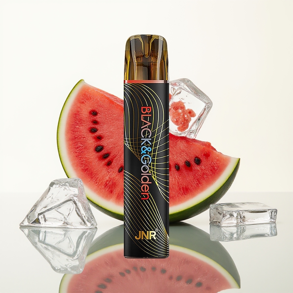 JNR Black&Golden 800 Puffs Wegwerp Vape Watermelon Ice 550mAh 2ml TPD