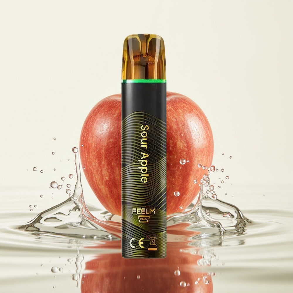 JNR Black&Golden 800 Puffs Wegwerp Vape Zuur Appel 550mAh 2ml TPD 2%