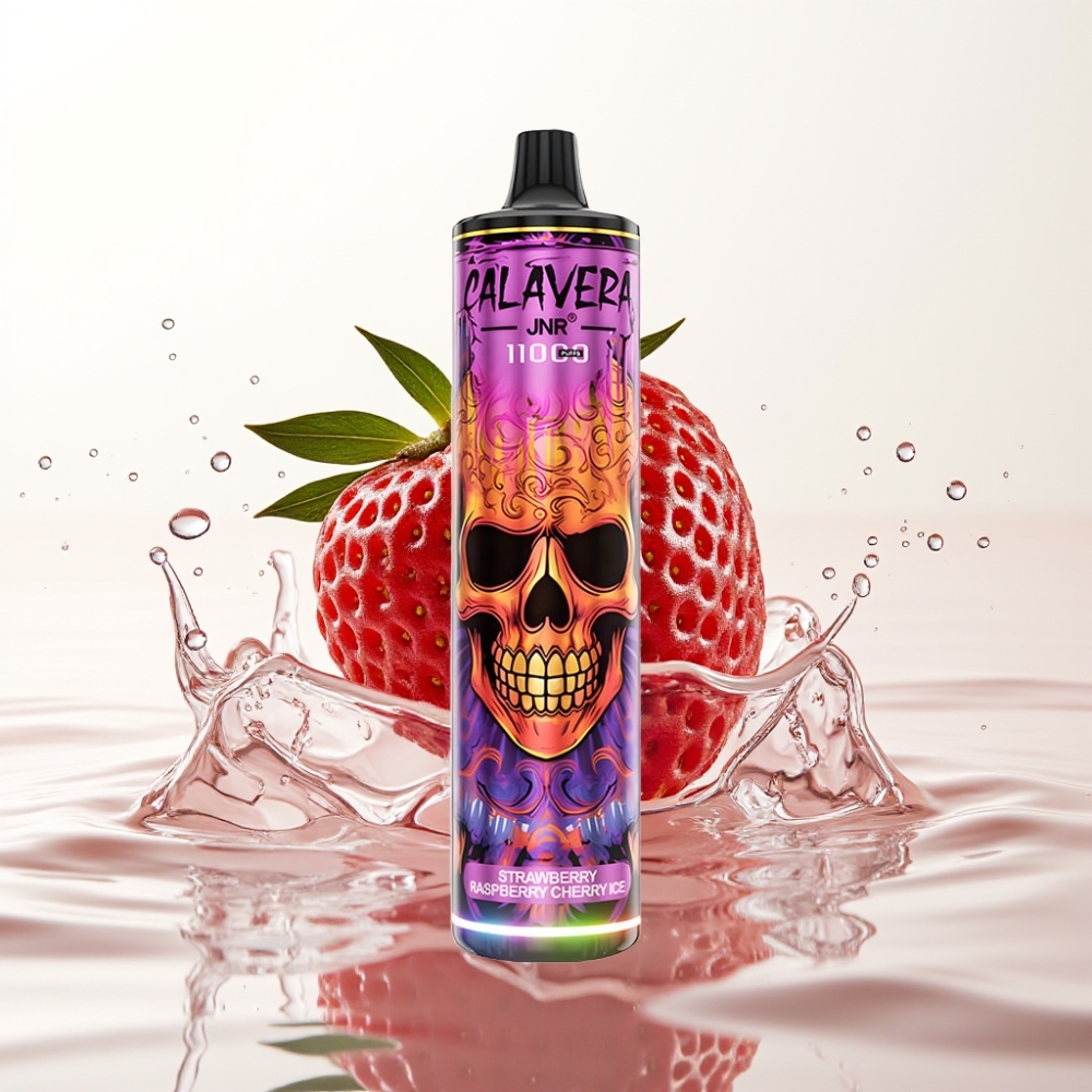 JNR Calavera 11000 Puffs Wegwerp Vape Aardbei Framboos Kers IJs Type-C 850mAh 21ml