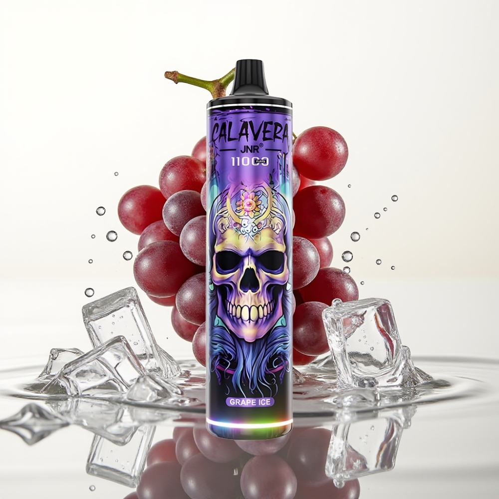 JNR Calavera 11000 Puffs Wegwerp Vape Druivenijs Type-C 850mAh 21ml
