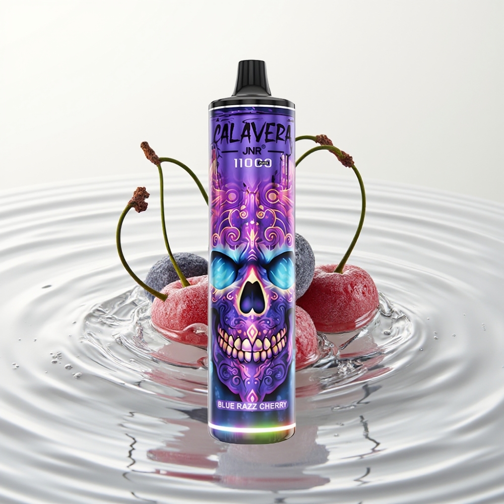 JNR Calavera 11000 Puffs Wegwerp Vape Type-C 850mAh Blauwe Razz Kers