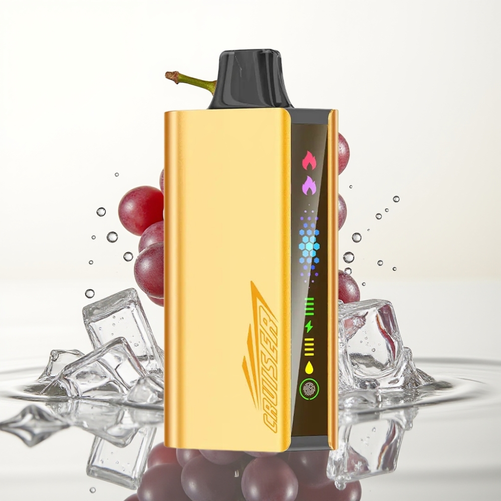 JNR Cruiser 12000 Puffs No-Charge Wegwerp Vape Druivenijs Metalen Body 3500mAh