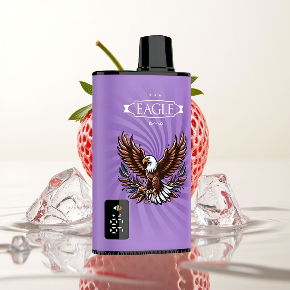 JNR EAGLE Smart 23000 Puffs Wegwerp Vape Aardbeienijs met Digitaal Scherm & Type-C Opladen