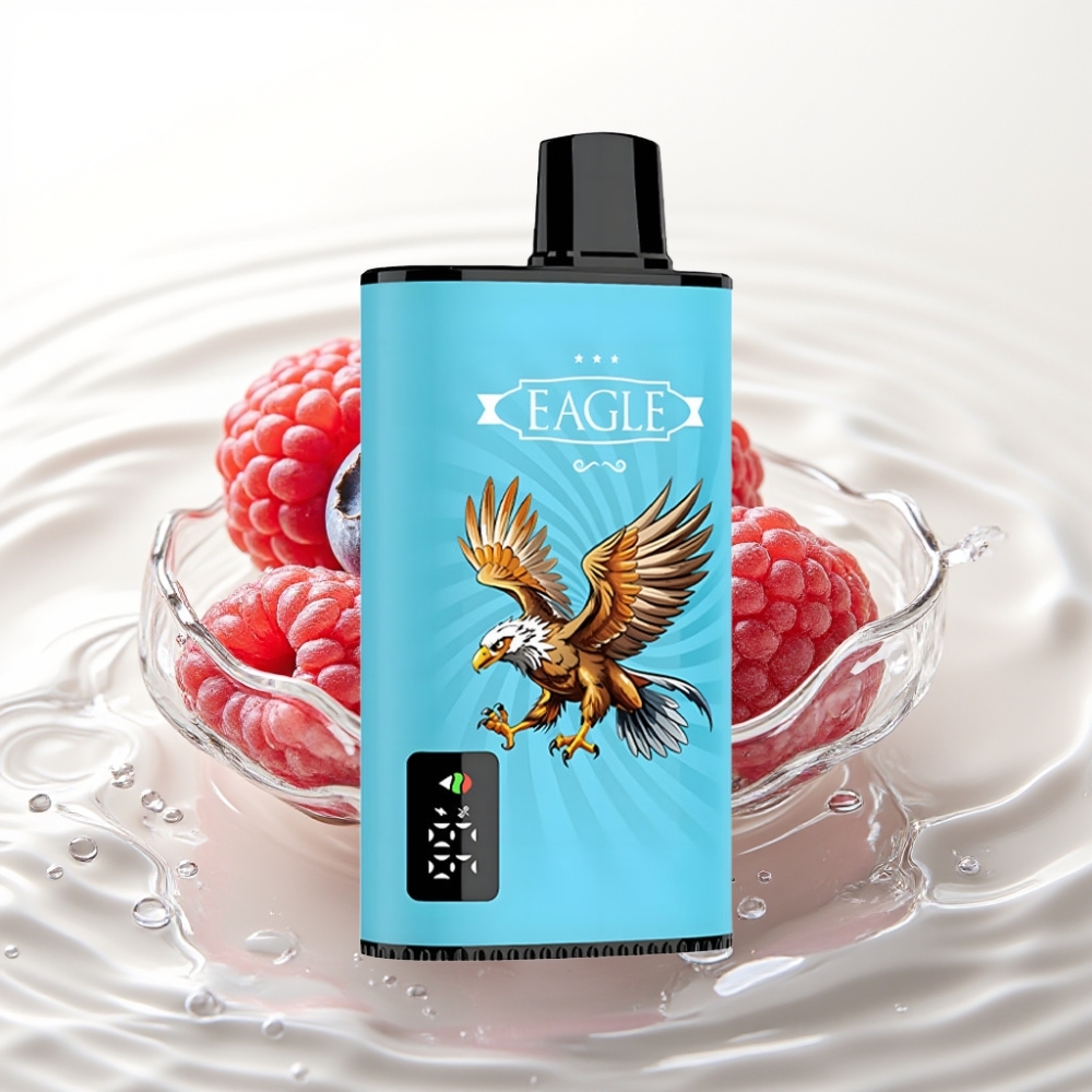 JNR EAGLE Smart 23000 Puffs Wegwerp Vape Blauwe Bes Zure Framboos met Digitaal Scherm, 1.0ohm Mesh Coil, Type-C