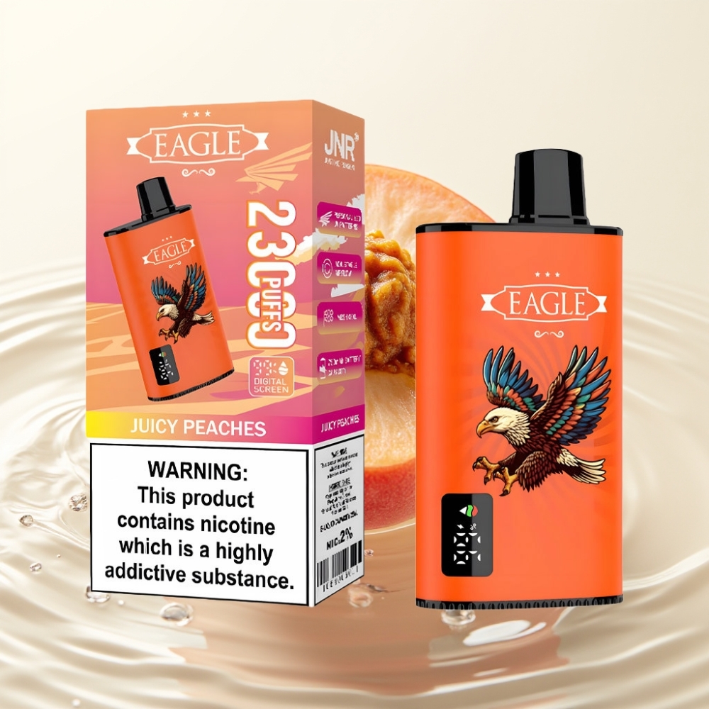 JNR EAGLE Smart 23000 Puffs Wegwerp Vape Digital Screen 25ml 2% Juicy Peaches