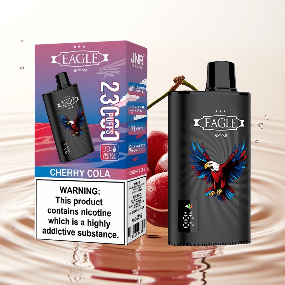 JNR EAGLE Smart 23000 Puffs Wegwerp Vape Digitale Scherm 1.0ohm Mesh Cherry Cola