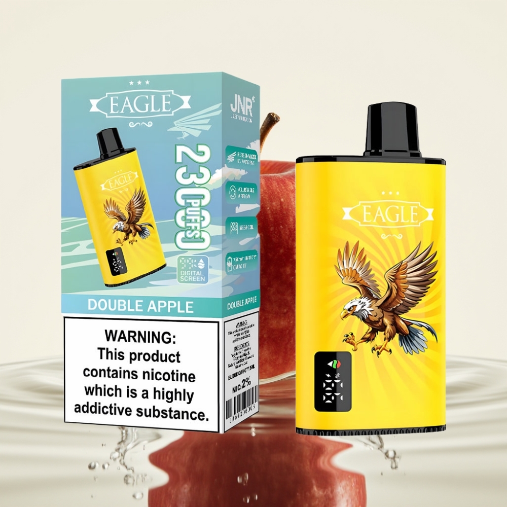 JNR EAGLE Smart 23000 Puffs Wegwerp Vape Dubbel Appel met Digitaal Scherm & Type-C