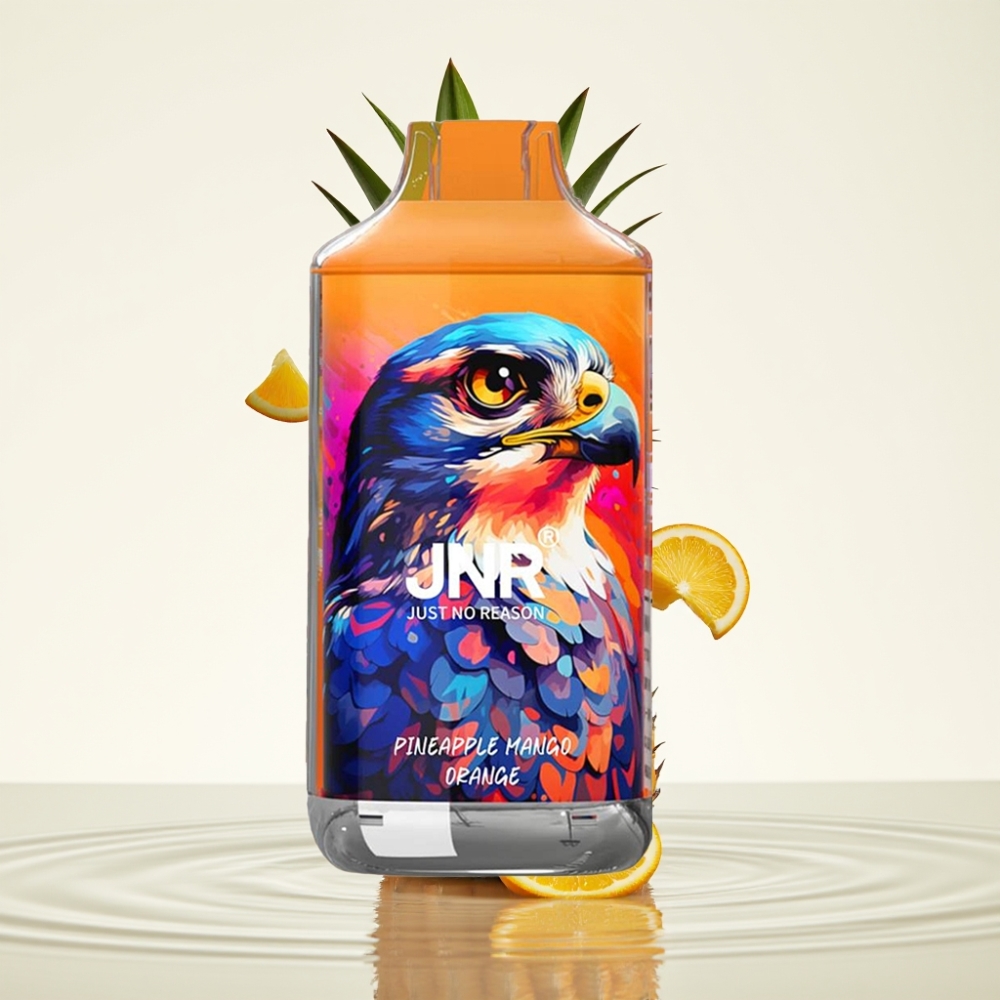 JNR Falcon 16000 Puffs 22ml Dual Mesh Coil Smart LED Pineapple Mango Orange