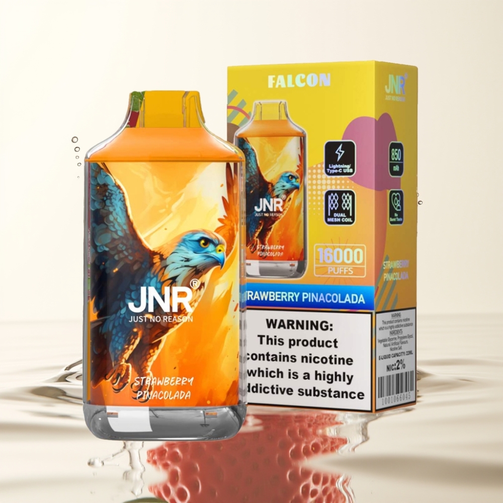 JNR Falcon 16000 Puffs 22ml Dual Mesh Strawberry Pina Colada