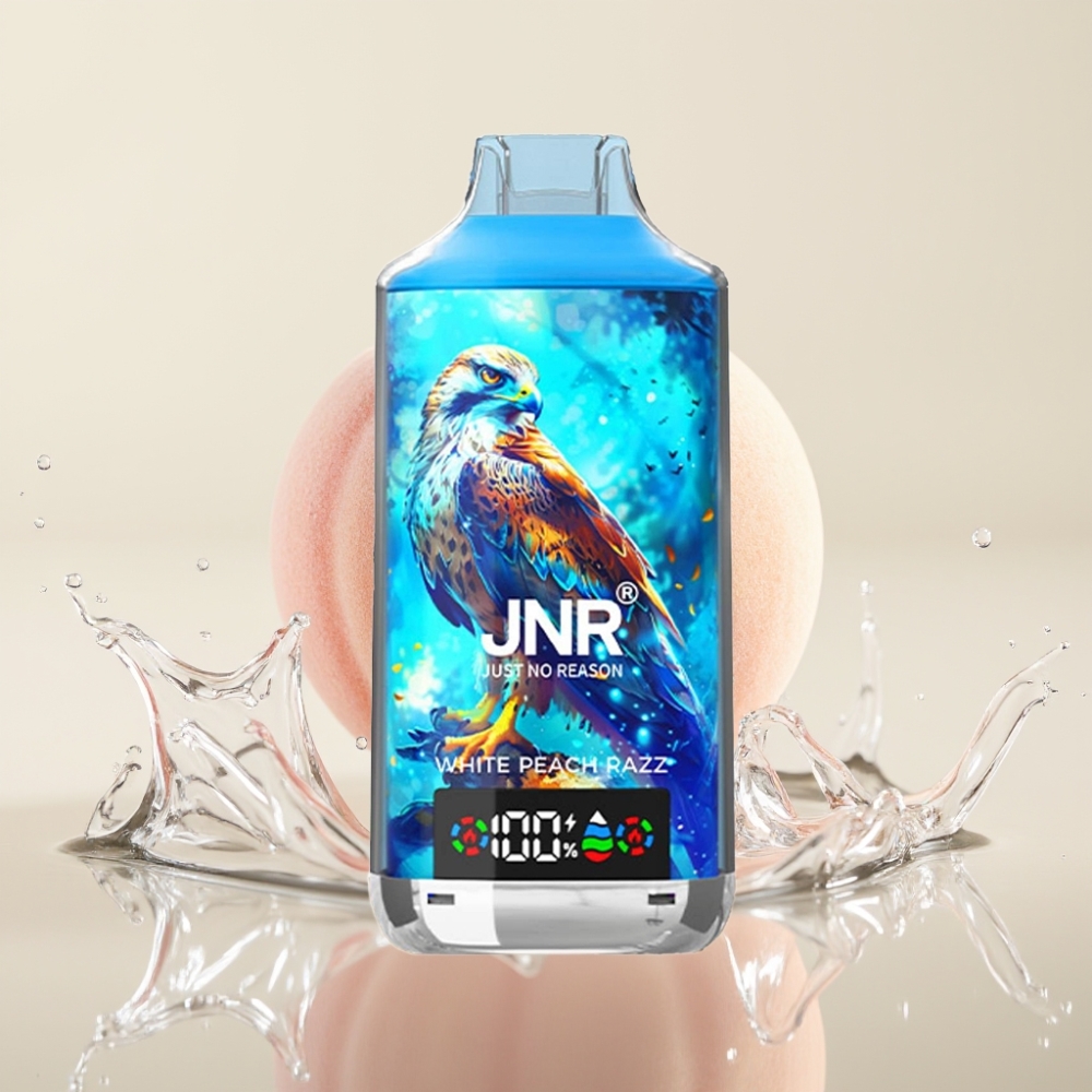 JNR Falcon X 18000 Puffs 24ml Dual Mesh White Peach Razz