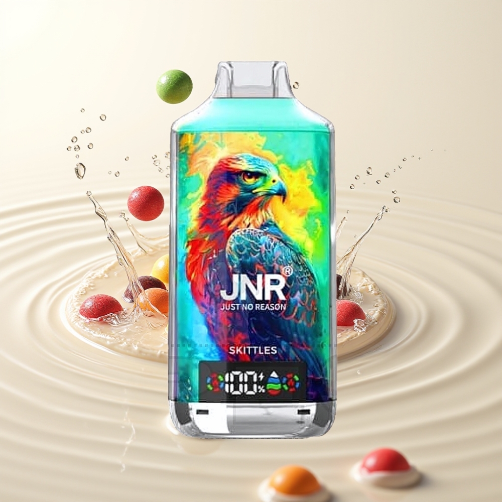 JNR Falcon X 18000 Puffs Skittles 24ml Dual Mesh Coil Digital Display Type-C