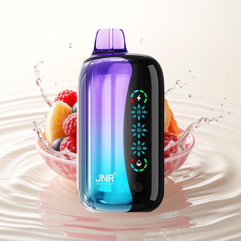 JNR Flex Ice 21000 Puffs Wegwerp Vape Mixed Berry, Ice Adjustable, Touch Screen, Type-C