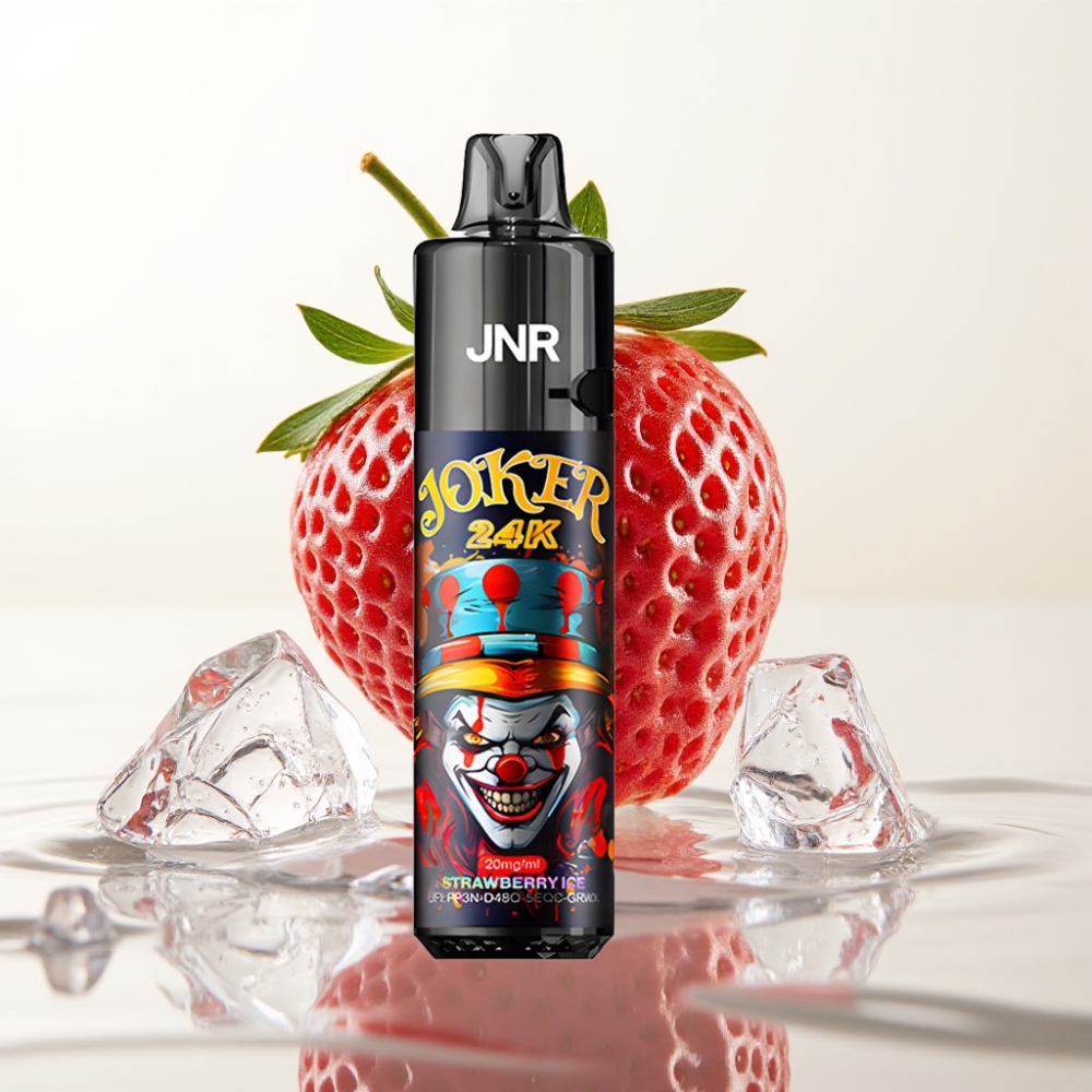 JNR Joker 24000 Puffs Wegwerp Vape Aardbei IJs – 800mAh, 2+10ml, Type-C