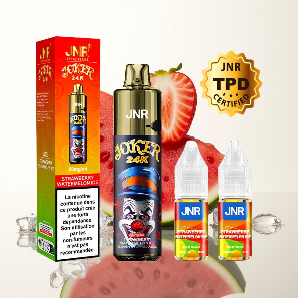JNR Joker 24K Puffs Refillable 800mAh Aardbei Watermeloen Ijs Wegwerp Vape