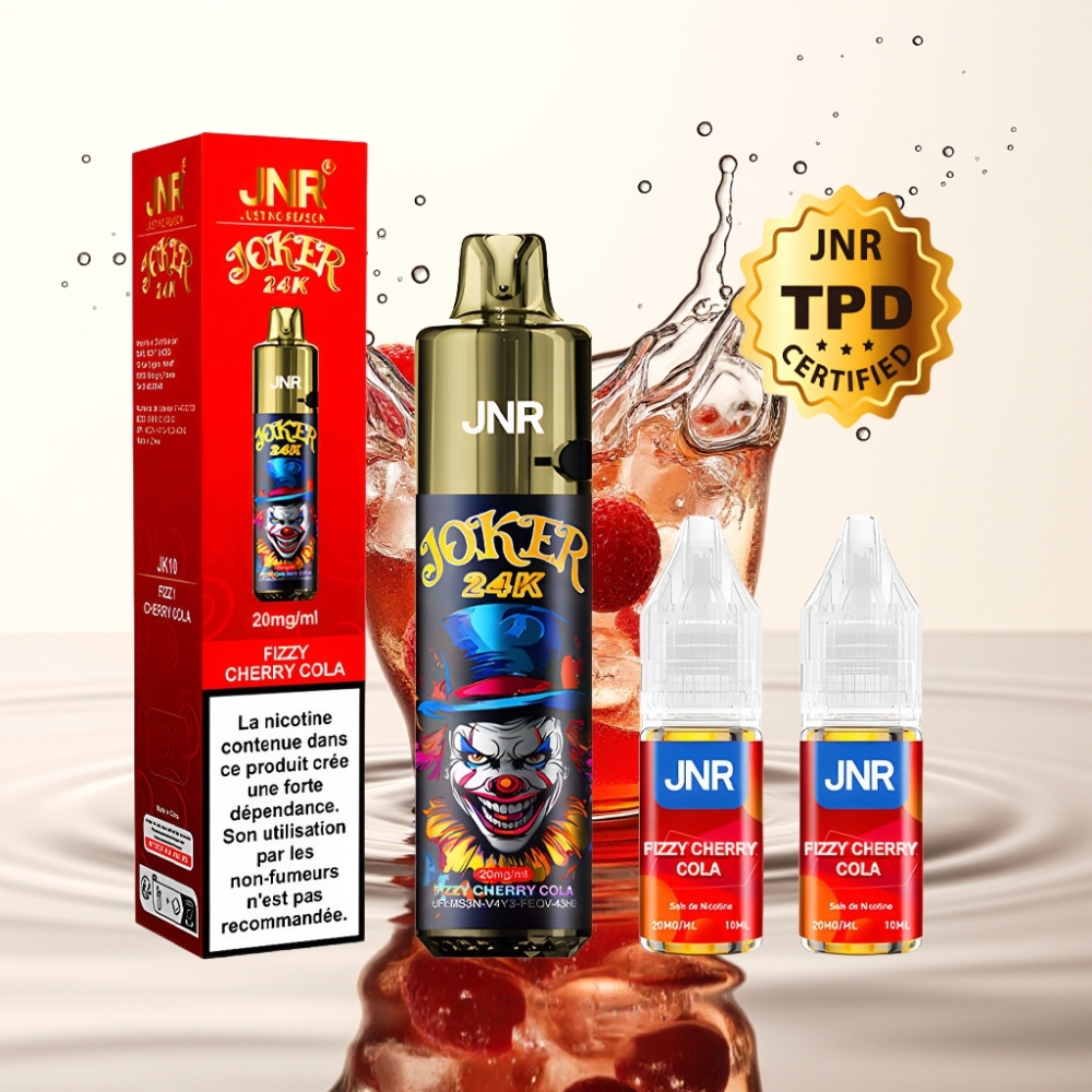 JNR Joker 24K Puffs Refillable Wegwerp Vape 800mAh Type-C Kers Cola