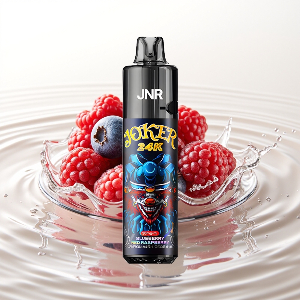 JNR Joker 24K Puffs Refillable Wegwerp Vape Blauwe Bes Framboos 2% Nicotine 800mAh