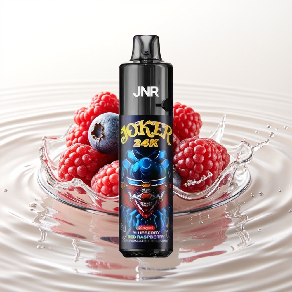 JNR Joker 24K Puffs Refillable Wegwerp Vape Blauwe Bes Framboos 2% Nicotine 800mAh