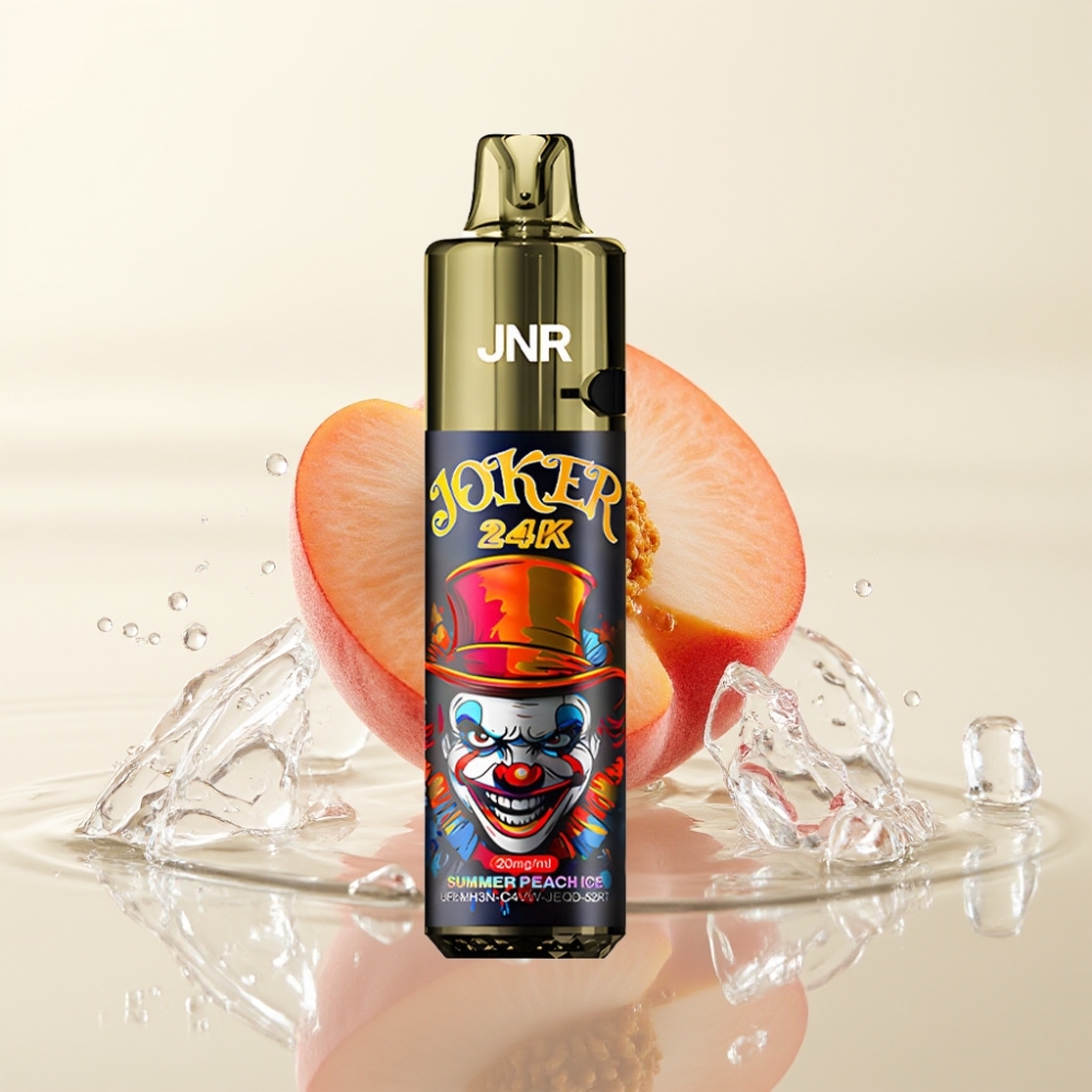 JNR Joker 24K Puffs Refillable Wegwerp Vape Zomerperzik IJs 800mAh Type-C