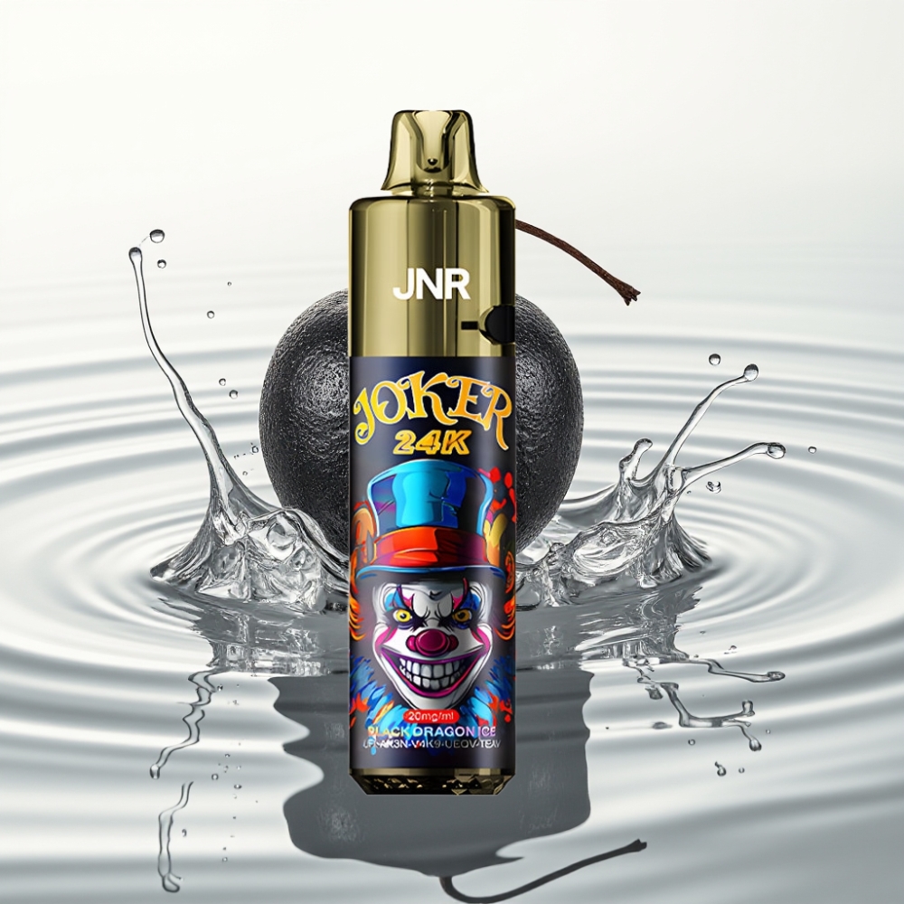 JNR Joker 24K Puffs Refillable Wegwerp Vape Zwarte Draak Ijs 800mAh Type-C