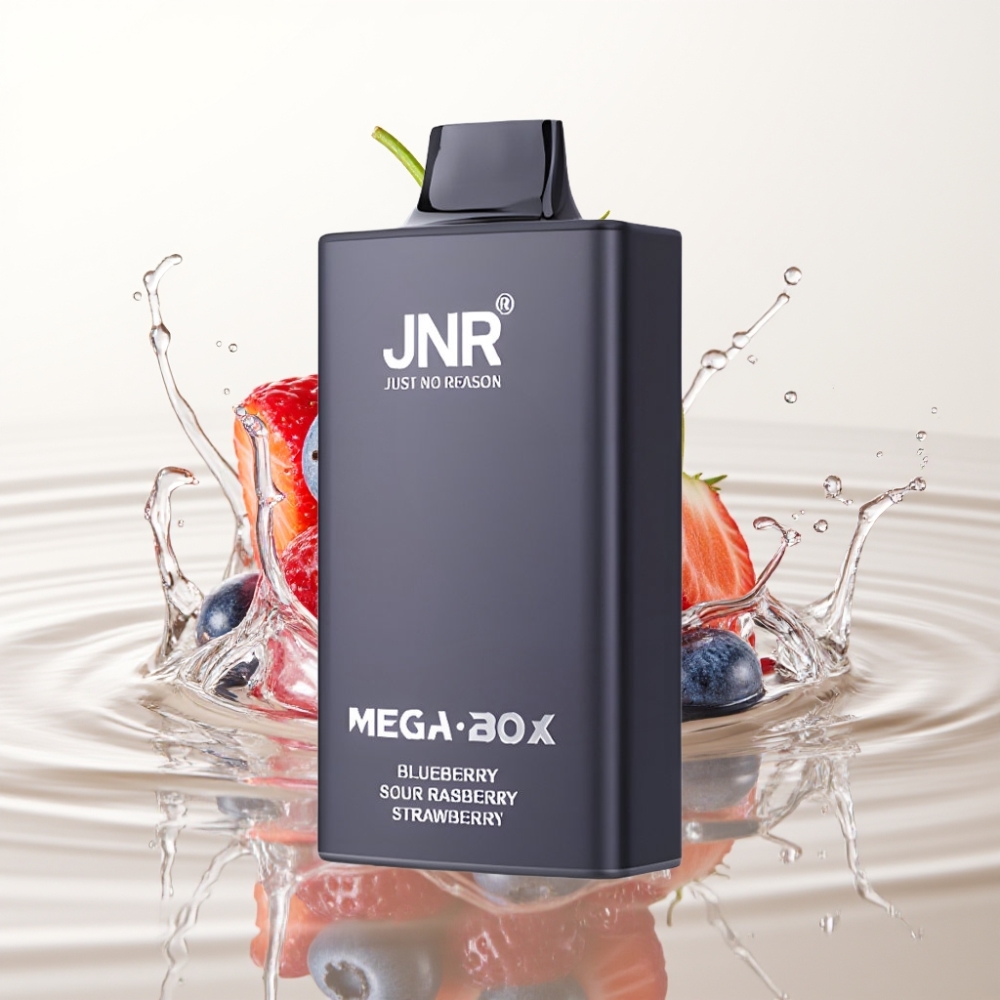 JNR Mega Box 25000 Puffs Dual Mesh 30ml Blauwe Bes Zure Framboos Aardbei