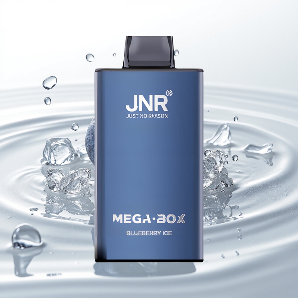 JNR Mega Box 25000 Puffs Wegwerp Vape Blauwe Bes IJs – 30ml, Dual Mesh Coil, Type-C