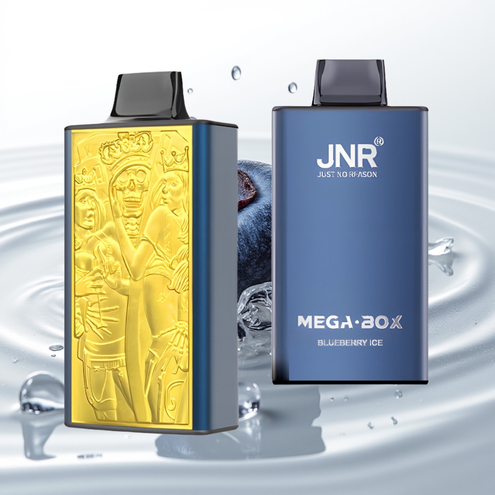 JNR Mega Box 25000 Puffs Wegwerp Vape Blauwe Bes IJs – 30ml, Dual Mesh Coil, Type-C
